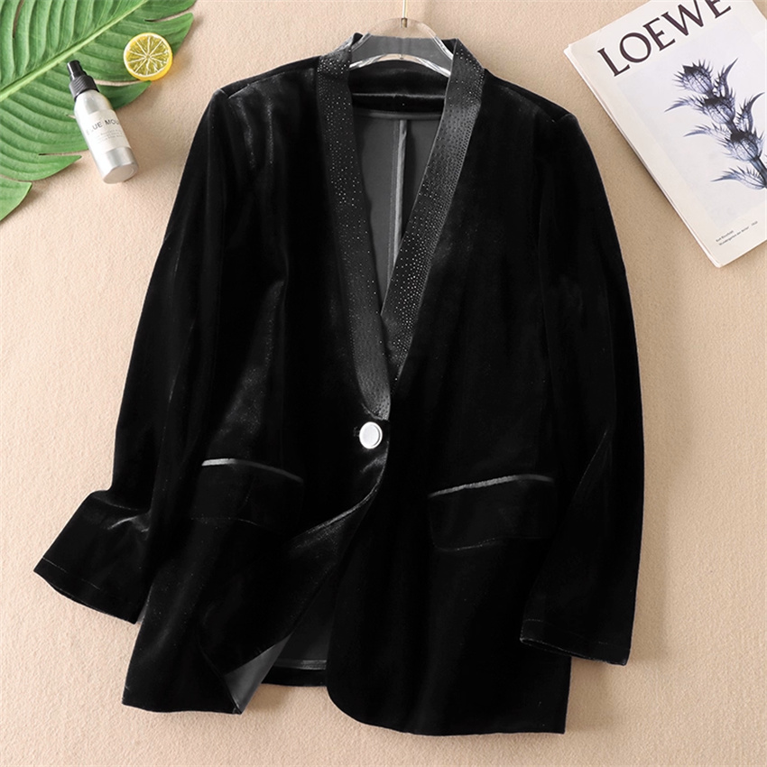 Velvet Blazer Vintage - Herfst Winter Big Size Vintage Vrouwen