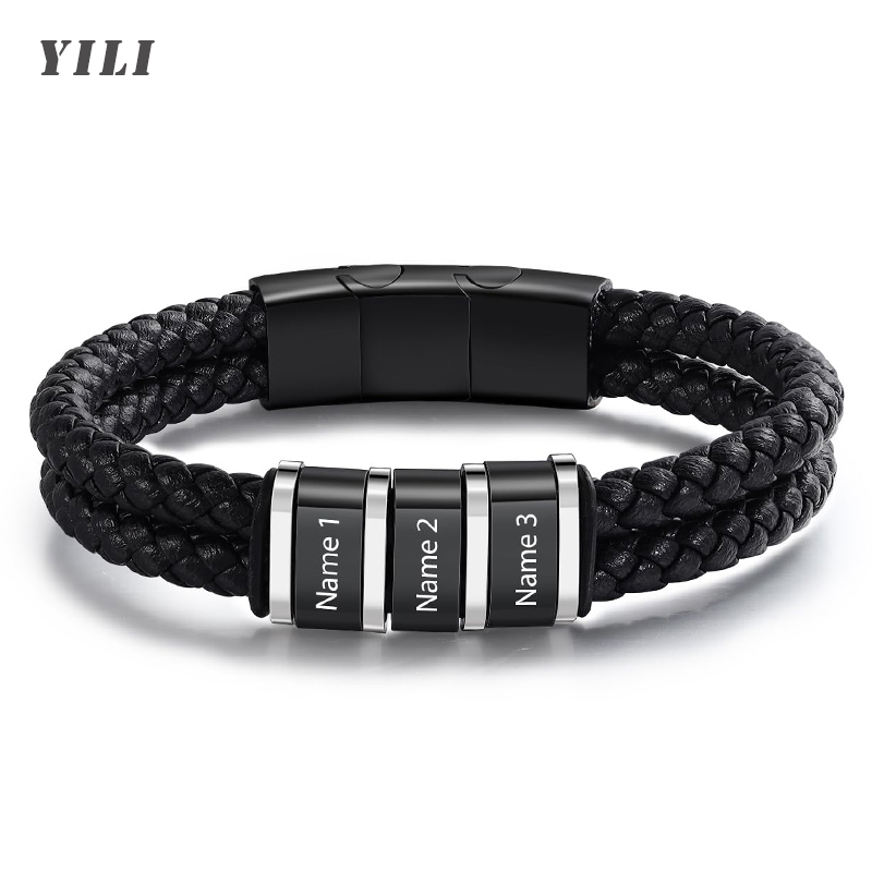 Vintage Fashion Names - Gepersonaliseerde armbanden voor mannen Op maat