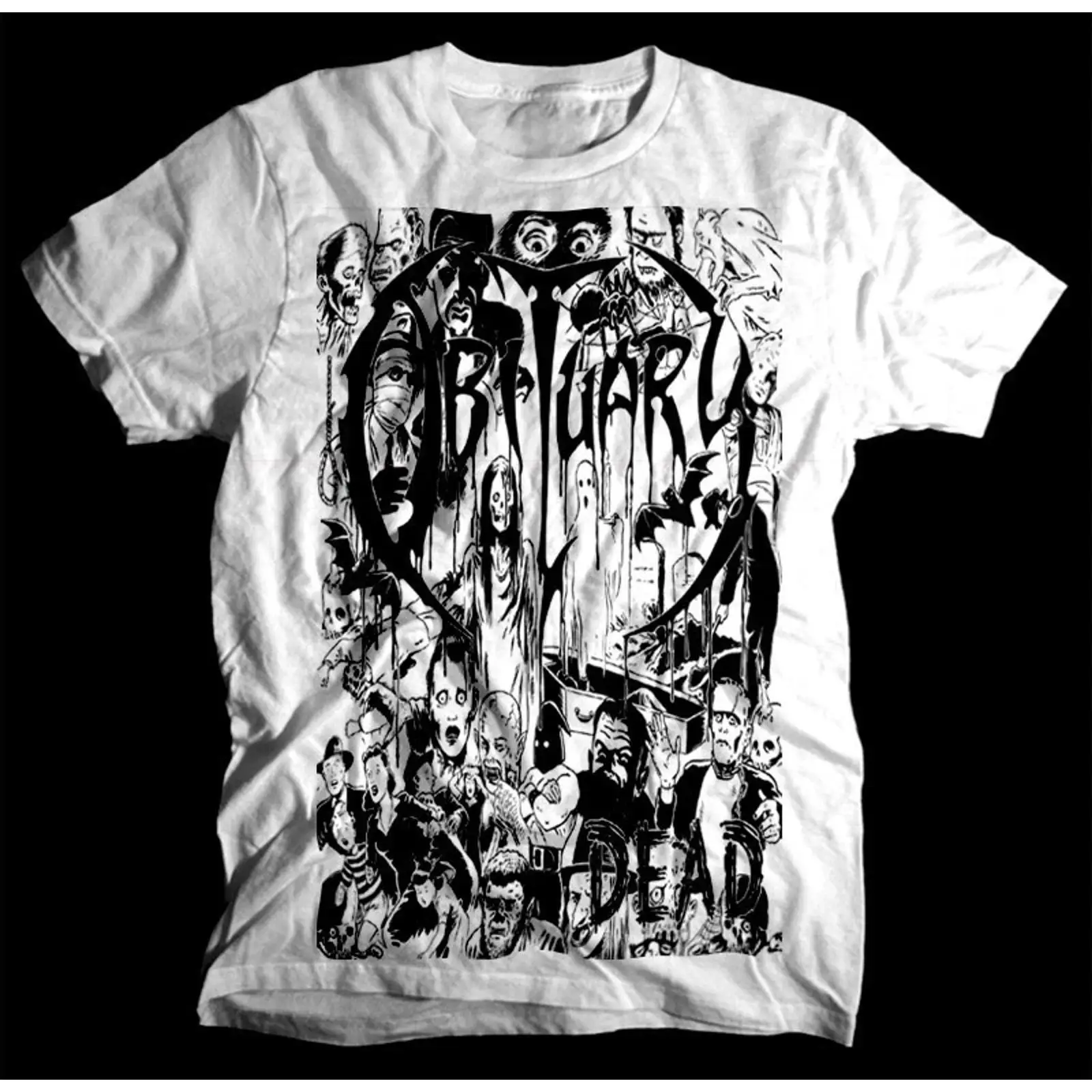 Vintage Fashion Obituaries - Sale Obituary Dead album WIT T-shirt