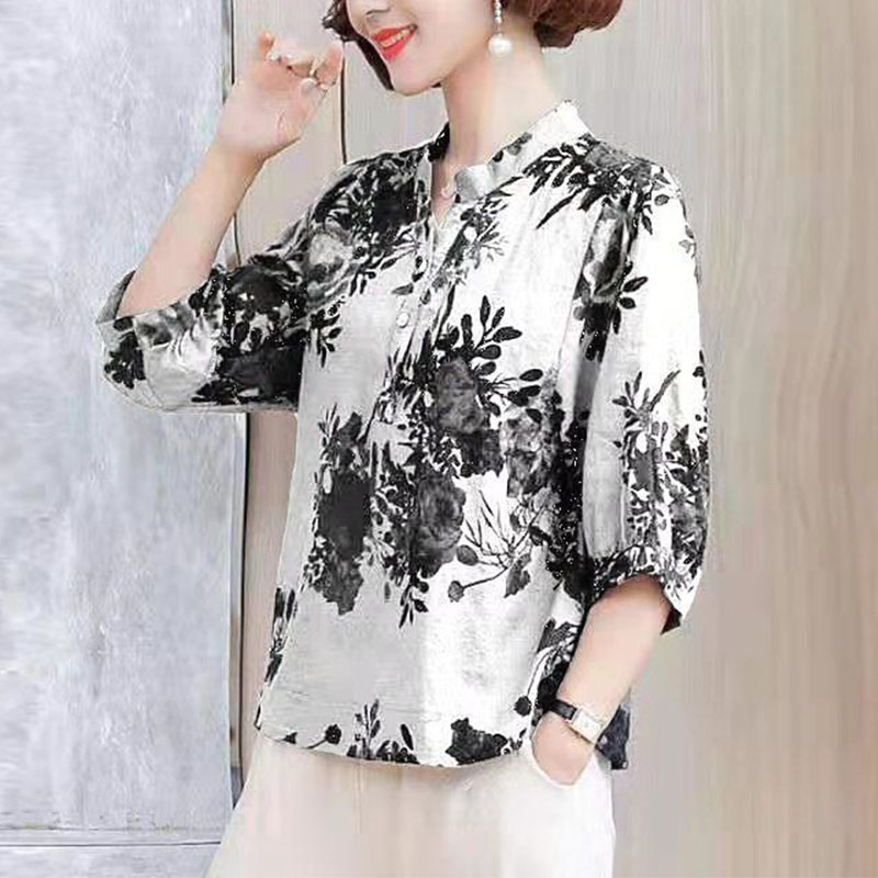 Tie Dye Shirt Vintage - Mode Vrouwen Vintage Losse Blouse Lente