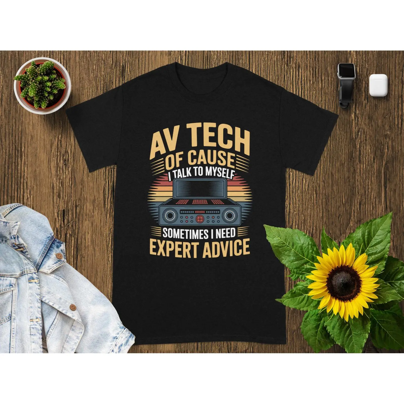 Vintage Fashion Events - AV Tech T-shirt Audiovisuele technicus Geluidstechnicus