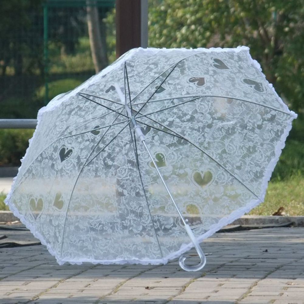 Vintage Fashion Dolls - Vintage opvouwbare kanten parasol paraplu grote