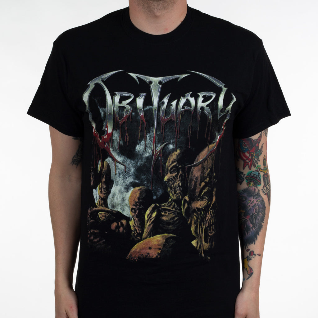 Vintage Fashion Obituaries - Nieuw Obituary Band Grafisch Katoenen T-shirt