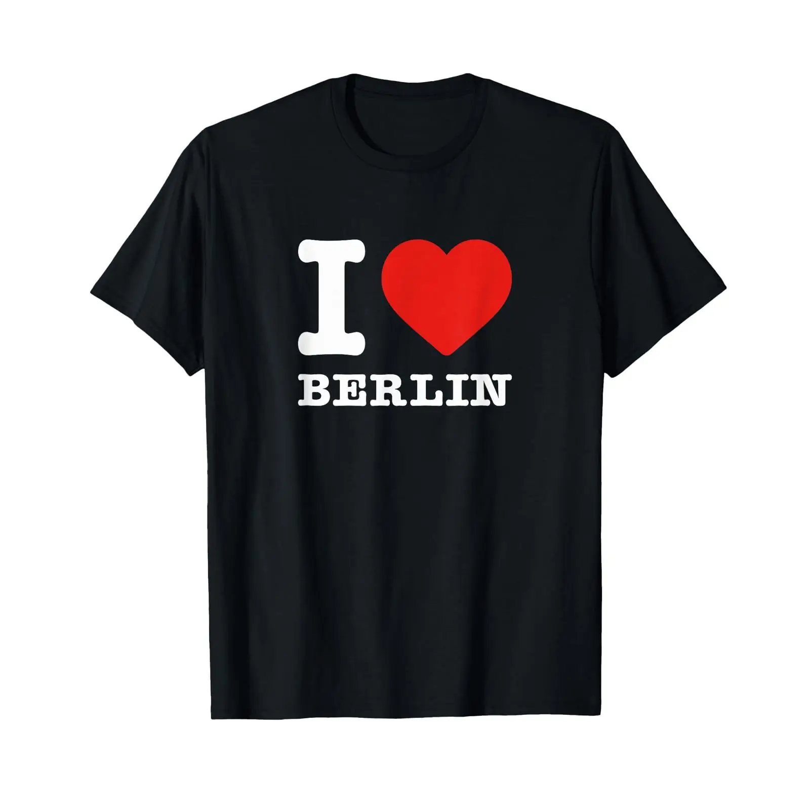 Vintage Fashion Berlin - T-shirt met 'I Love Berlin'-motief, zwart