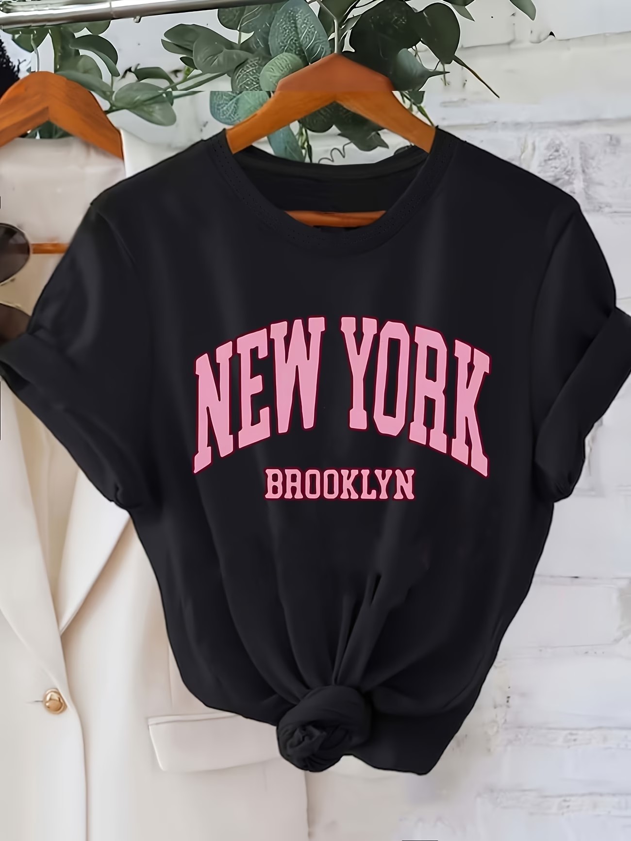 Vintage Fashion York - Mode T-shirt New York Brooklyn Lettering