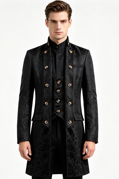 Vintage Trench Coat - Heren Victoria Edwardian Steampunk Trenchcoat Jasje