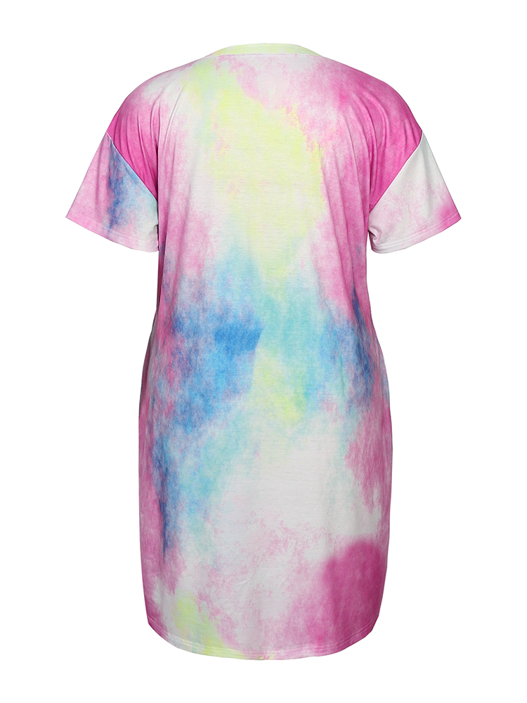 Plus Size Dames Casual Jurken  - Tie Dye Shirt Vintage recensie en prijs