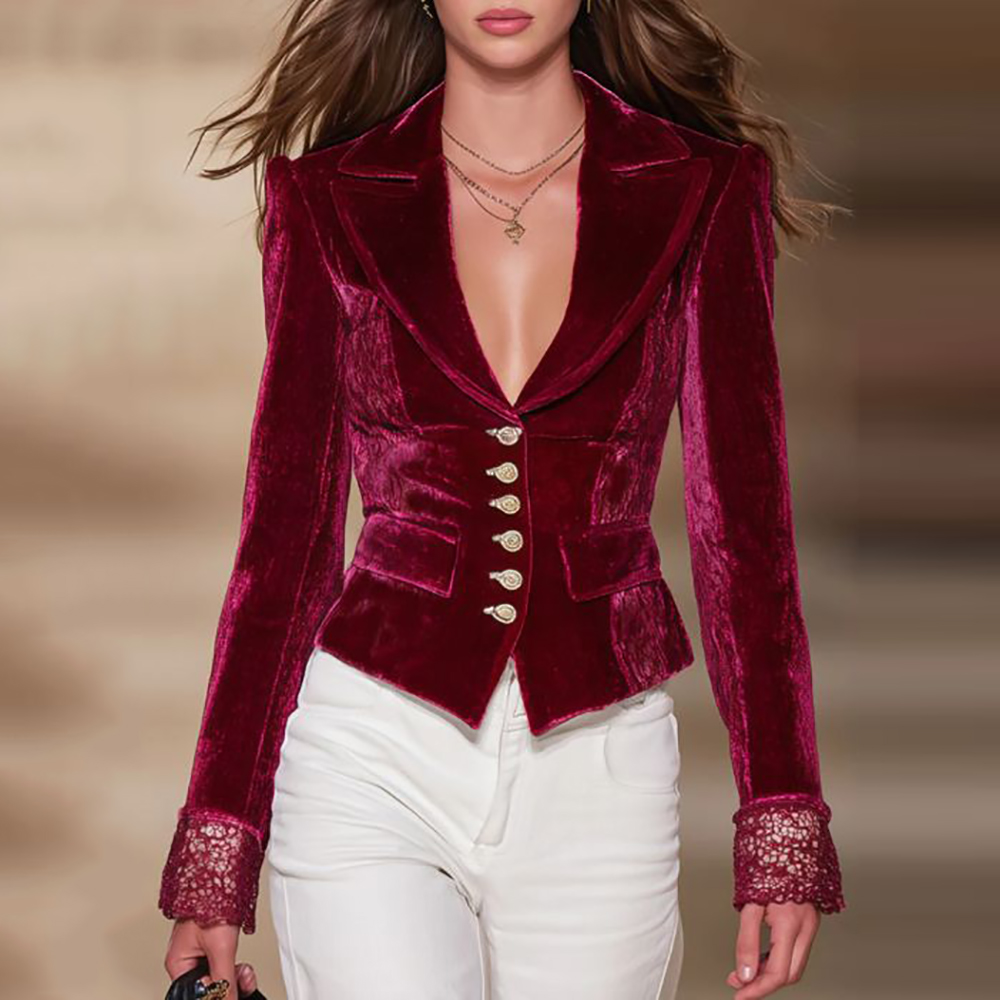 Elegante damesblazer van fluwe - Velvet Blazer Vintage recensie en prijs