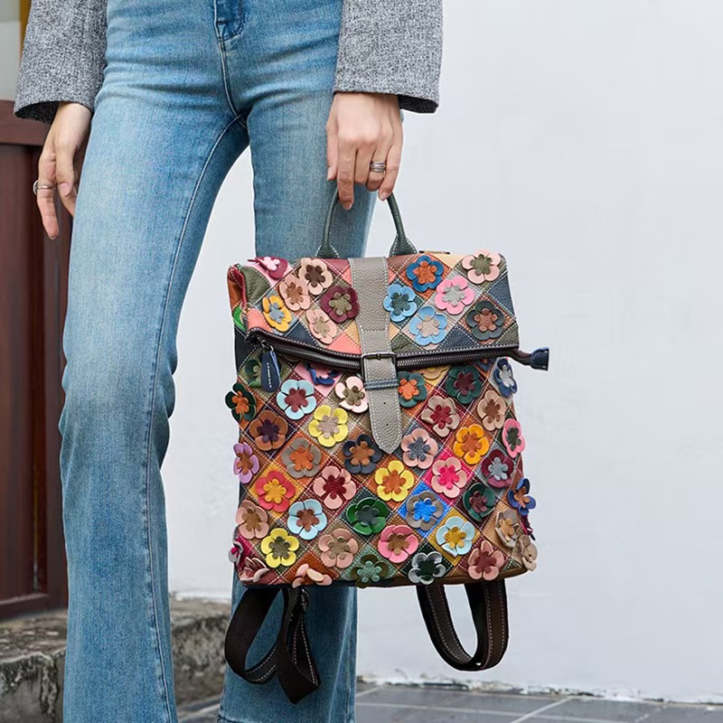 Vintage dames lederen rugzak b - Vintage Fashion Ladies recensie en prijs