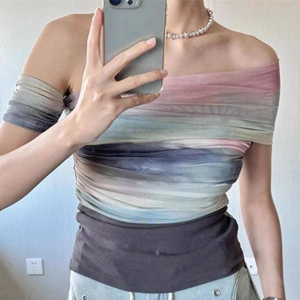 Dames Zomer Mesh Tie-Dye Off-s - Tie Dye Shirt Vintage recensie en prijs