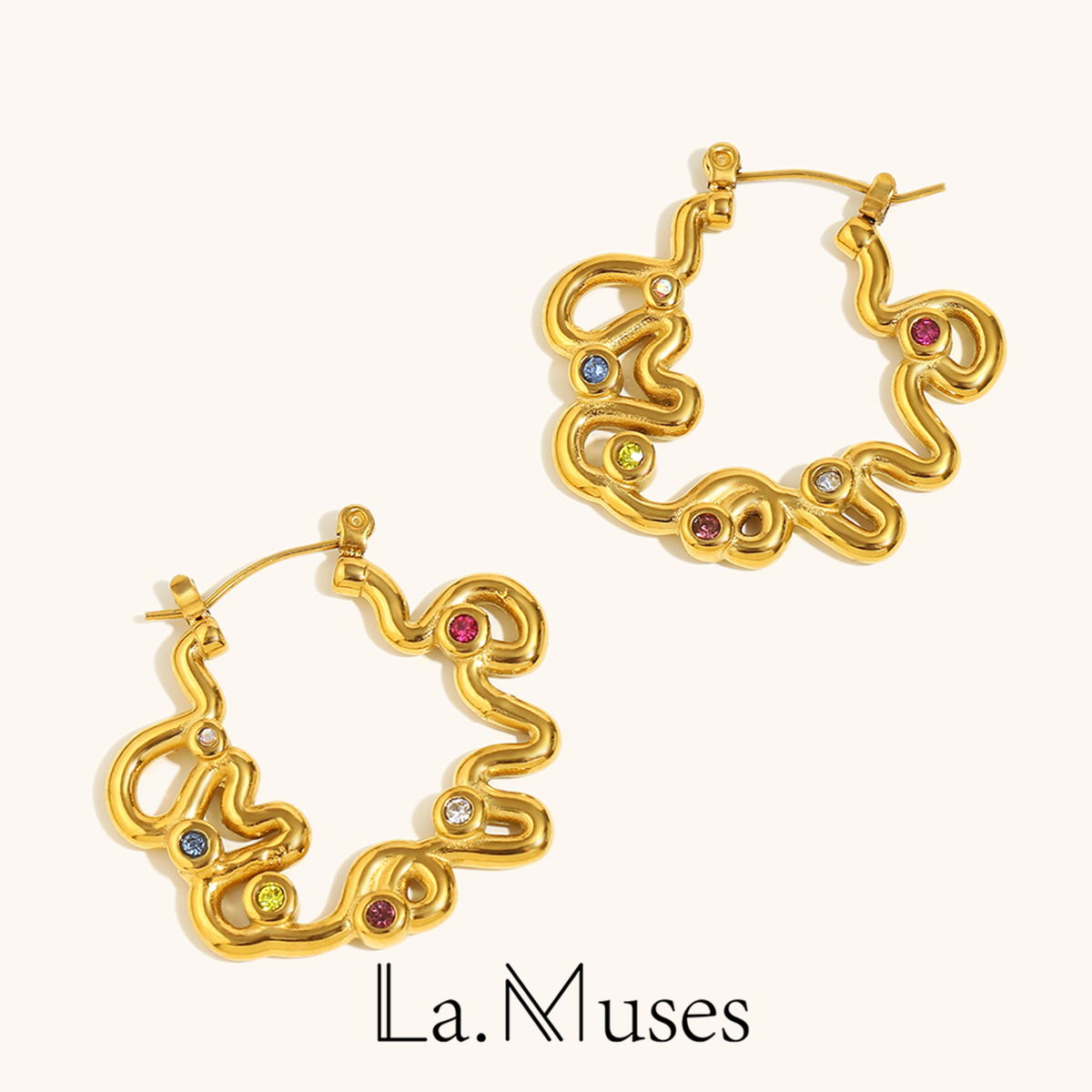 La. Muses Gekleurde Zirkoon Ge - Vintage Fashion La recensie en prijs