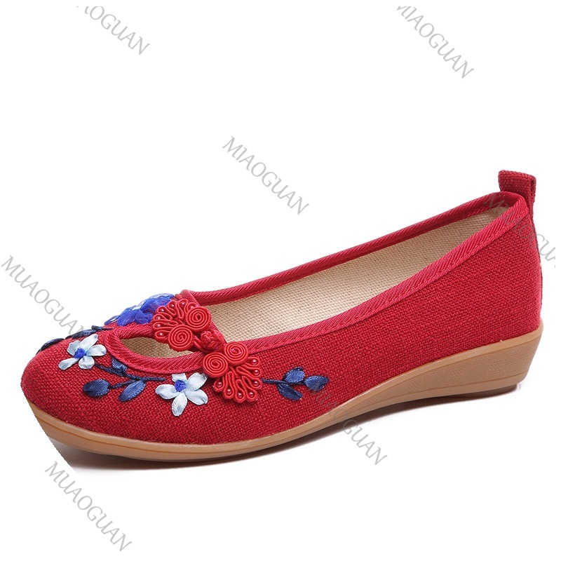 Geborduurde dames comfort wedg - Vintage Fashion Ladies recensie en prijs