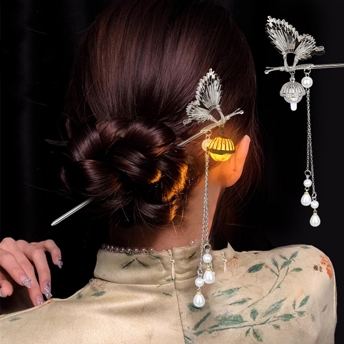 Lichtgevende bloem haarspeld v - Vintage Fashion Shop recensie en prijs