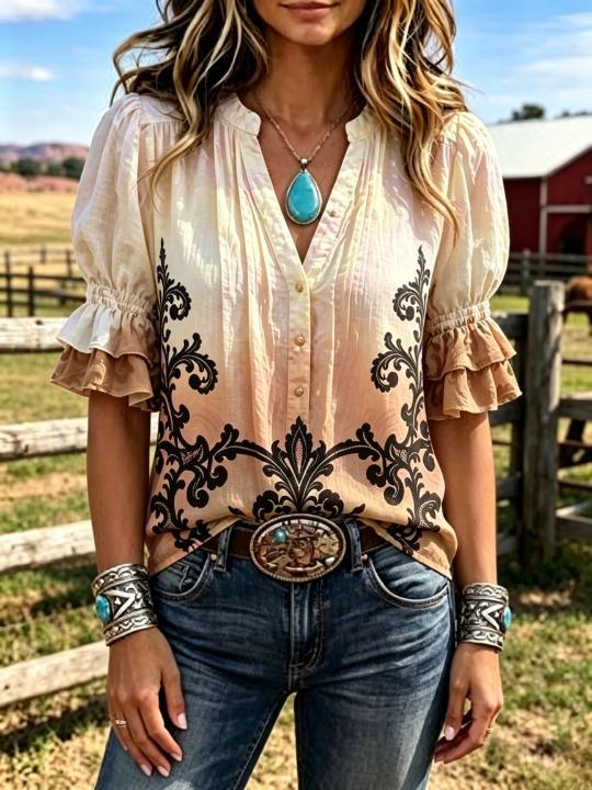 Dames Western Tie-Dye Gradient - Tie Dye Shirt Vintage recensie en prijs