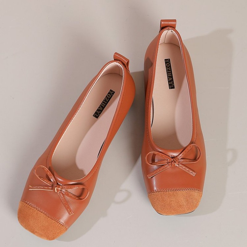 Dames Kleurblok Vierkante Teen - Vintage Fashion Ladies recensie en prijs