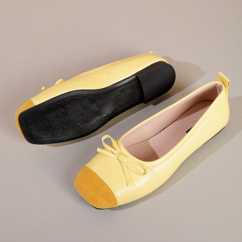 Dames Kleurblok Vierkante Teen - Vintage Fashion Ladies recensie en prijs