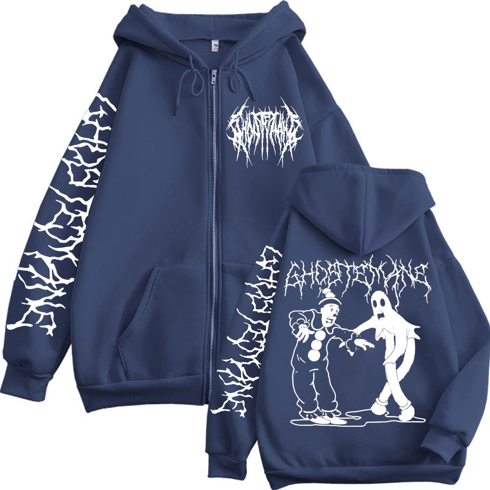 Ghostemane Print Rits Hoodies  - Vintage Fashion Pop Up recensie en prijs